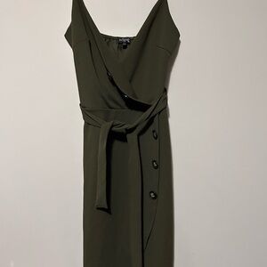 Eclipse Strapless Olive Dress